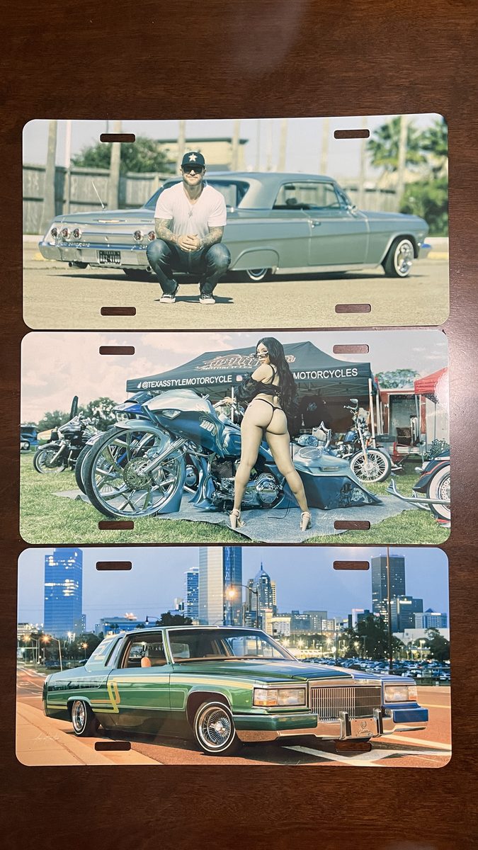 Custom license plate prints